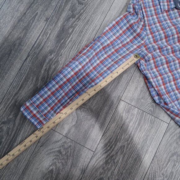 Tommy Hilfiger Womens Plaid 1/2 Button Up Long Sleeve Roll Up 3/4 Sleeve Blouse - Picture 16 of 17